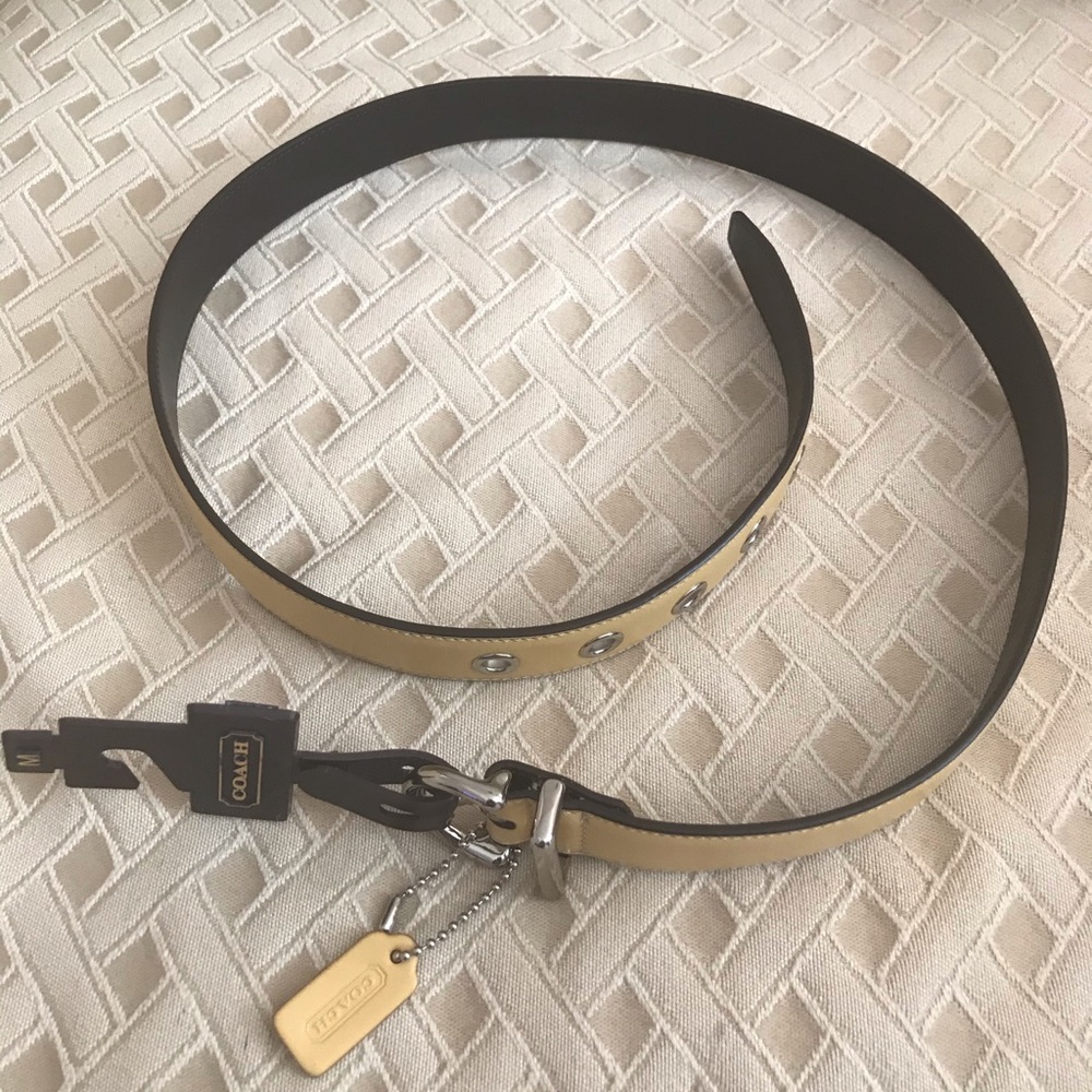 Coach leather belt